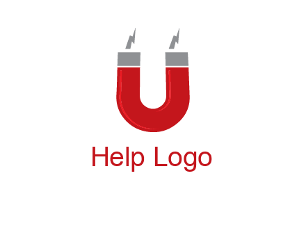 letter u with light bolt and Magnet graphic