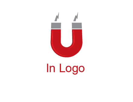 letter u with light bolt and Magnet graphic