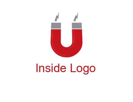 letter u with light bolt and Magnet graphic
