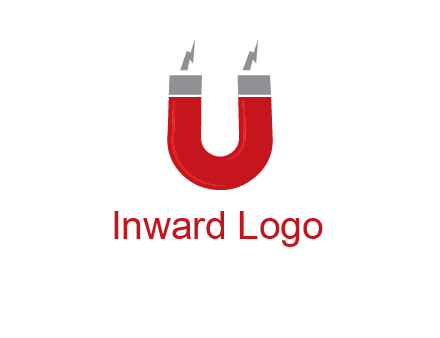 letter u with light bolt and Magnet graphic