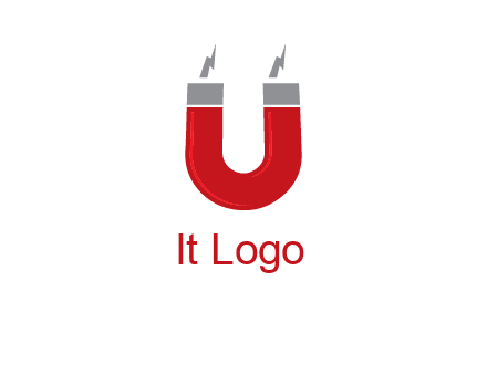 letter u with light bolt and Magnet graphic
