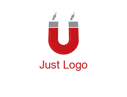 letter u with light bolt and Magnet graphic