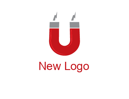 letter u with light bolt and Magnet graphic
