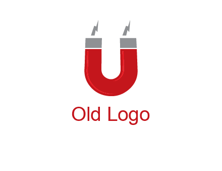 letter u with light bolt and Magnet graphic