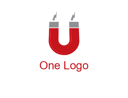 letter u with light bolt and Magnet graphic