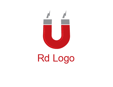 letter u with light bolt and Magnet graphic
