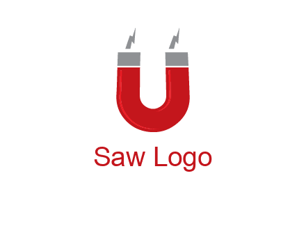 letter u with light bolt and Magnet graphic