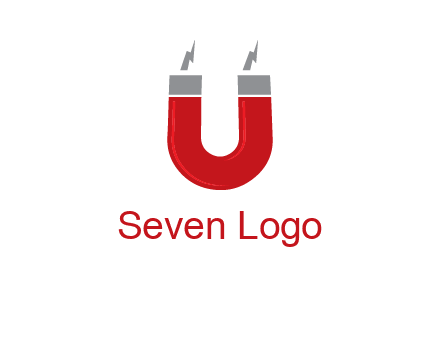 letter u with light bolt and Magnet graphic