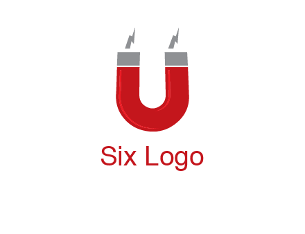 letter u with light bolt and Magnet graphic