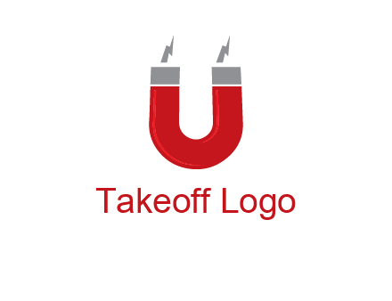 letter u with light bolt and Magnet graphic