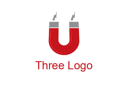letter u with light bolt and Magnet graphic