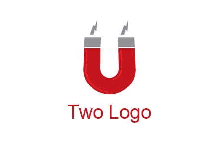 letter u with light bolt and Magnet graphic