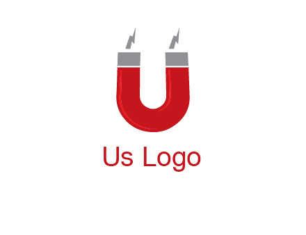 letter u with light bolt and Magnet graphic