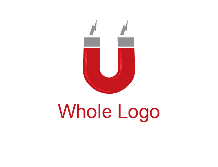 letter u with light bolt and Magnet graphic