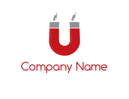 letter u with light bolt and Magnet graphic