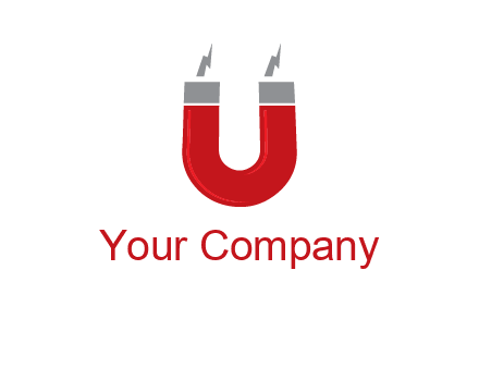 letter u with light bolt and Magnet graphic