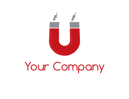 letter u with light bolt and Magnet graphic
