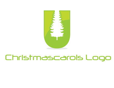 Tree in the letter u logo