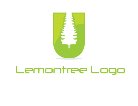 Tree in the letter u logo