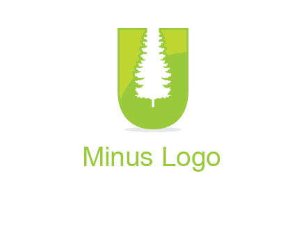 Tree in the letter u logo