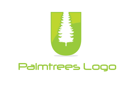 Tree in the letter u logo