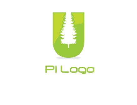 Tree in the letter u logo
