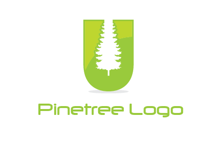 Tree in the letter u logo