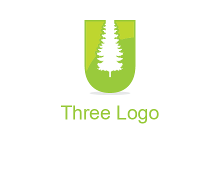 Tree in the letter u logo