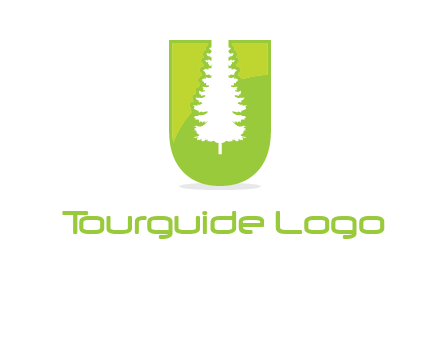 Tree in the letter u logo