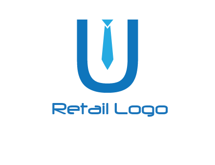 tie in the letter u logo