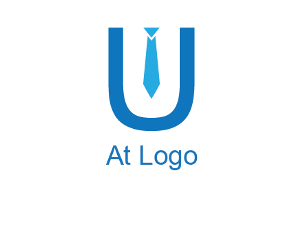 tie in the letter u logo