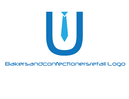 tie in the letter u logo