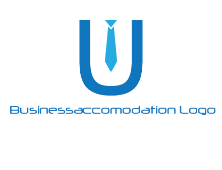 tie in the letter u logo