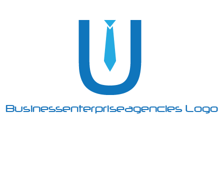 tie in the letter u logo