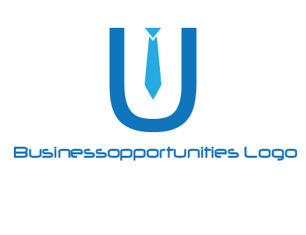 tie in the letter u logo