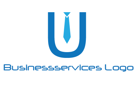 tie in the letter u logo