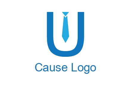 tie in the letter u logo