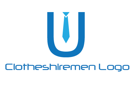 tie in the letter u logo