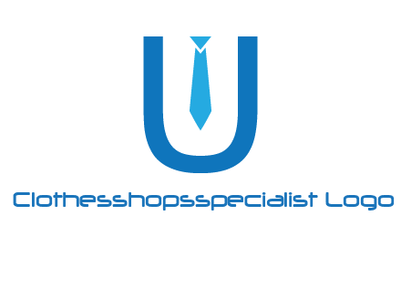tie in the letter u logo