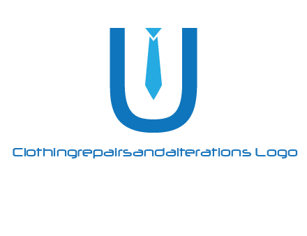 tie in the letter u logo