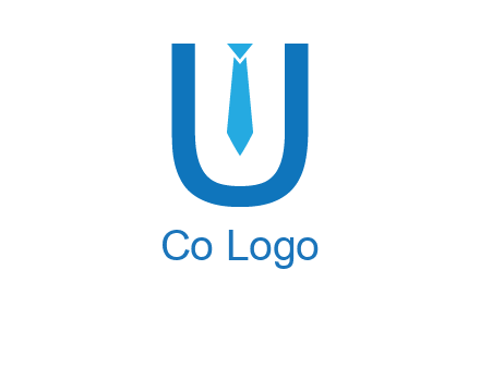 tie in the letter u logo