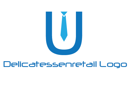 tie in the letter u logo