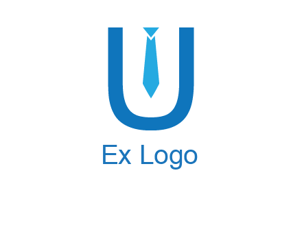 tie in the letter u logo