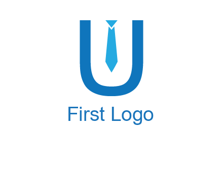 tie in the letter u logo