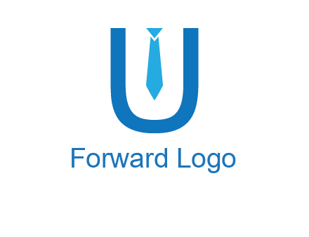 tie in the letter u logo
