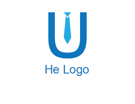 tie in the letter u logo