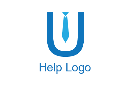 tie in the letter u logo