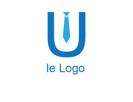 tie in the letter u logo