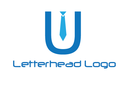 tie in the letter u logo