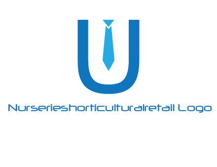 tie in the letter u logo